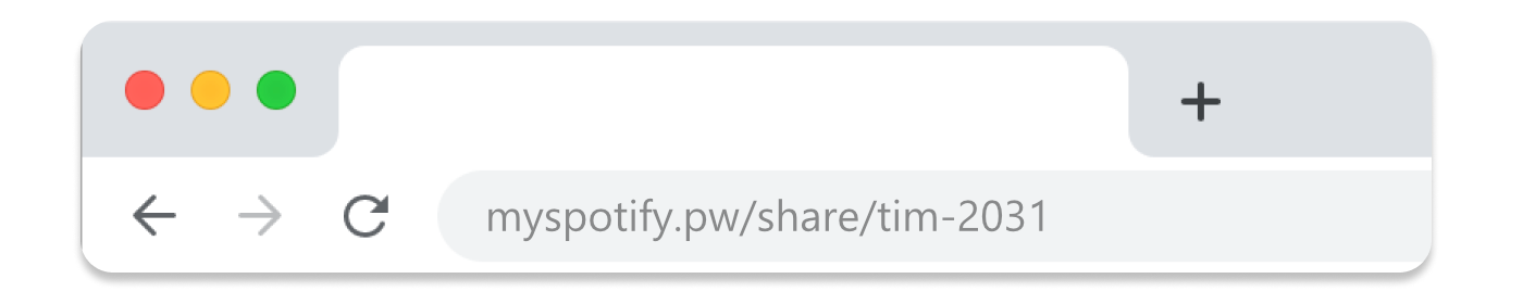 Shareable profile link in a browser